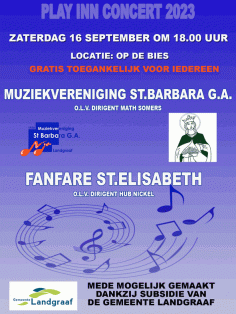 Play-inn concert Muziekvereniging St.Barbara G.A. en Fanfare St.Elisabeth Groenstraat